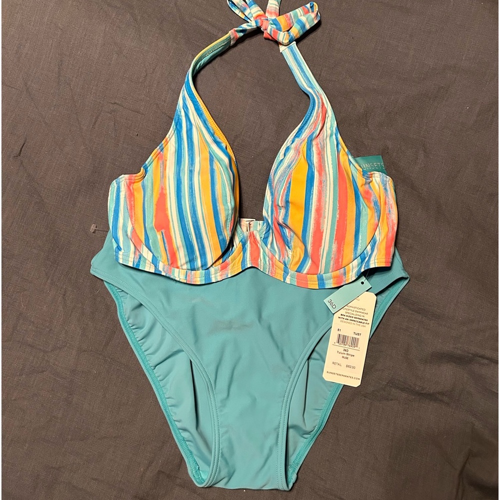 Sunsets California Tulum Stripe MUSE two piece bikini